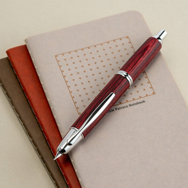 Pilot Vanishing Point Fountain Pen - Red Birchwood – Lemur Ink