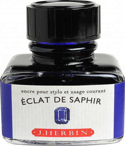 J. Herbin Eclat de Saphir (Sapphire Crystal) Fountain Pen Ink (30ml Bottle)