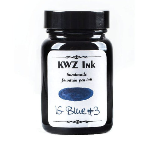 KWZ Iron Gall Blue #3 - (60 mL Bottled Ink)