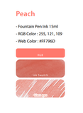 Colorverse Peach - 15 mL Bottled Fountain Pen Ink