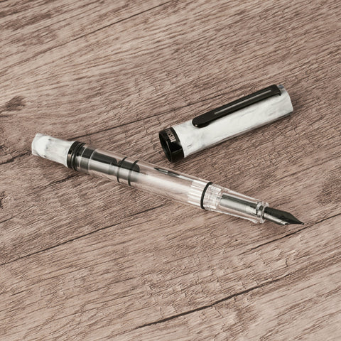TWSBI ECO Fountain Pen - Carrara w/ Onyx