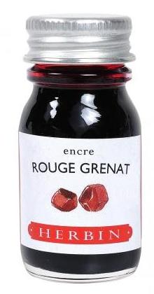 J. Herbin Rouge Grenat Red Bottled Ink (10ml Bottle)