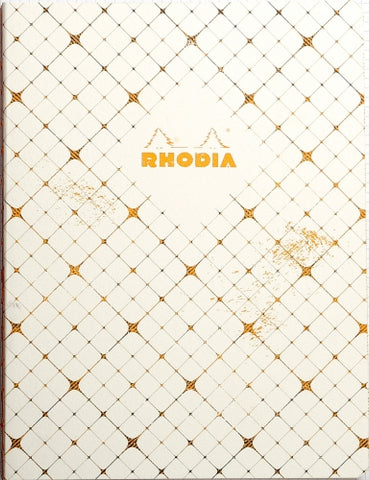 Rhodia Heritage Book Block Notebook - Checkered, Lined (7.5 x 9.8")