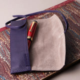 Pilot Pensemble Leather Pen Roll Case - 1 Pen - Violet