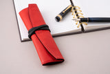 Pilot Pensemble Leather Pen Roll Case - 1 Pen - Red (Long)