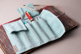 Pilot Pensemble Leather Pen Roll Case - 5 Pen - Beige