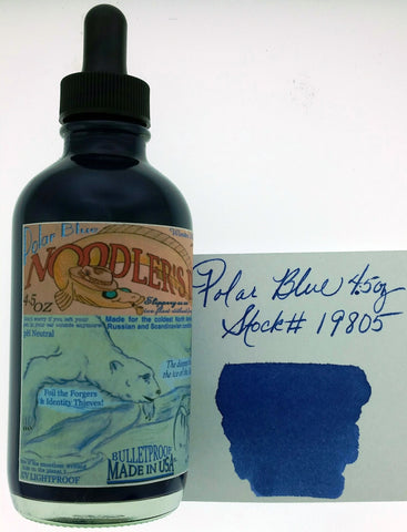 Noodler's Ink Polar Blue - 4.5 oz Bottled Ink (With Charlie Pen)