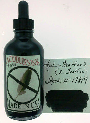 Noodler's Ink X-Feather Black - 4.5 oz Bottled Ink (With Charlie Pen)