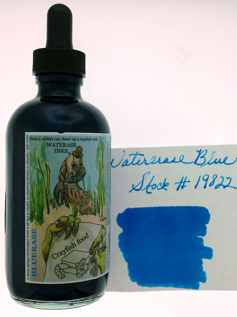 Noodler's Ink Bluerase Waterase - 4.5 oz Bottled Ink (With Charlie Pen –  Lemur Ink