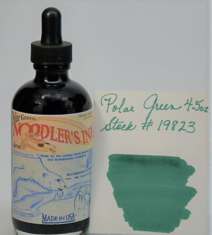 Noodler's Ink Polar Green - 4.5 oz Bottled Ink (With Charlie Pen)