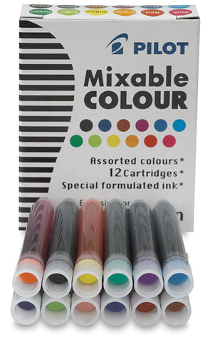 Pilot Parallel Ink Cartridges - Assorted Colors 12 Pack