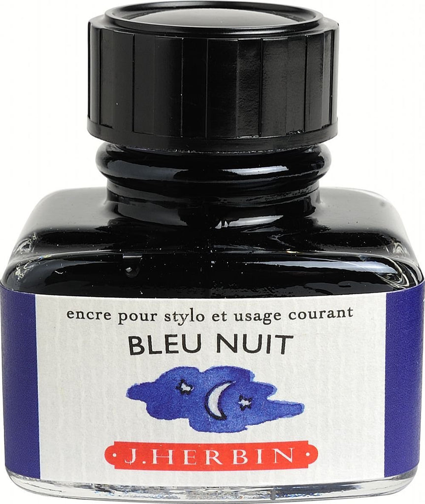 J. Herbin Fountain Pen Ink - Bleu Nuit 30 ml