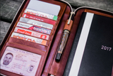 Galen Leather Zippered Hobonichi Weeks Cover - Brown