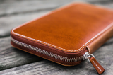 Galen Leather Zippered Hobonichi Weeks Cover - Brown