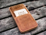Galen Leather Zippered Hobonichi Weeks Cover - Crazy Horse Brown