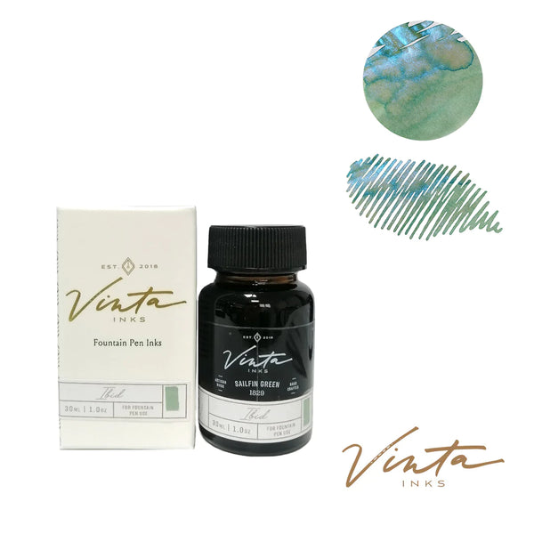 Vinta Inks Sailfin Green [Ibid 1829] - 30 mL Bottled Ink – Lemur Ink