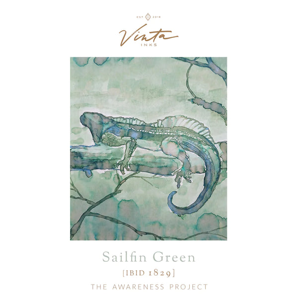 Vinta Inks Sailfin Green [Ibid 1829] - 30 mL Bottled Ink – Lemur Ink